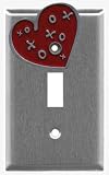 Red Heart single switchplate