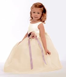 Brand New Sara Lene Flower Girl Wedding Silk Top Ivory Dress From Baby to Teens