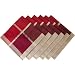 Red and Burgundy Poppy Design Provence French Jacquard Weave Set of 6 Dinner Napkins