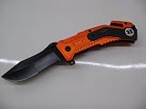 Spring Assisted EMT Orange & Black Tactical Folder... Spring Assisted EMT Orange & Black Tactical Folder...