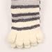 Urban Boundaries Fuzzy Knee High Striped Fashion Toe Socks (One Size fits Most) - White & Gray