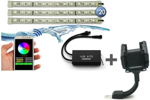 Android Controlled LED Marine Boat Lighting Kits+Motorcycle Scooter Holder
