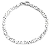 9ct White Gold Fancy Celtic 75 Bracelet