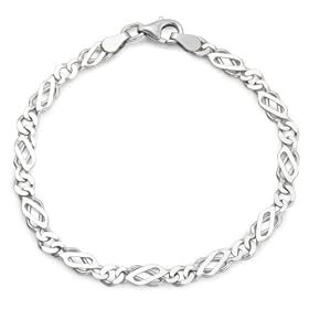 9ct White Gold Fancy Celtic  7.5
