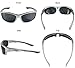 Shield Cloaks Polarized Sports Sunglasses for Running Fishing Cycling Baseball Tennis, Superlight Unbreakable TR90 Frame (Silver, Smoke Black)