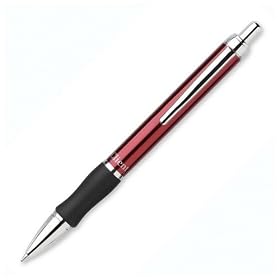 Client Ballpt Pen,Rtrctbl,MedPt,1.0mm,RbbrGrp,Rflbl Blk Oil Base Ink/Red Brl,Clp PENBK910AB