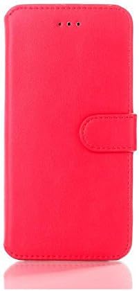 iPhone 6 Case 4.7 Inch Fashion Elegant Design Dustproof Cellphone Pouch Protective Strap Magneticic Wallet Case Smooth PU Leather Flip Cover Case with Stand Feature and Credit Card Slots for iPhone6 4.7 Inch-Red