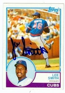 Lee Smith Autographed/Hand Signed Baseball Card (Chicago Cubs) 1983 Topps #699