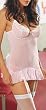 Dreamgirl Women's Babydoll with Venice Applique Cups and Pleated Hem with Removable Garters