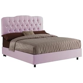 Shantung Fancy Tufted Complete Bed, CALIFORNIA KING, LILAC by Home Decorators Collection