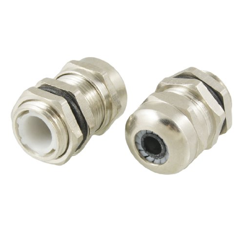 uxcell Stainless Steel PG9 4-8mm Waterproof Connector Cable Gland 2 Pcs