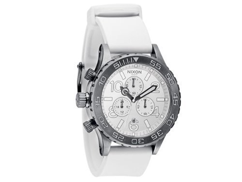 Nixon 42-20 Pu Chrono Watch - Men's Gunmetal/White, One Size
