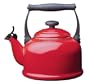 Le Creuset Enamel on Steel 2-1/5-Quart Brittany Teakettle, Red