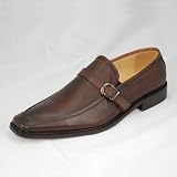 Napa Calfskin Shoes Mens Milano Loafers Leather Shoes 1150-04h Slip-on Dark Brown