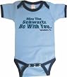 One Liners SPACEBALLS "MAY THE SCWARTZ BE WITH YOU!" MOVIE LINE ONESIE- All Colors