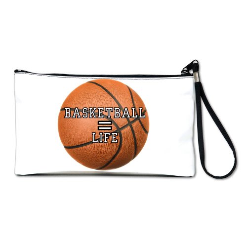 Artsmith, Inc. Clutch Bag Purse (2-Sided) Basketball Equals Life