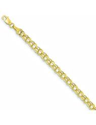 Genuine 14K Yellow Gold 7In 4.5mm Hollow Double Link Charm Bracelet 7 Inches 1 Grams Of Gold 100% Satisfaction Guaranteed.