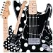 Fender Buddy Guy Standard Stratocaster® Electric Guitar, Black Polka Dot, Rosewood Fretboard