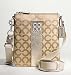 Coach Signature Julia Op Art Swingpack Crossbody Messenger Bag 43798 Khaki Gold