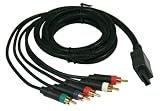 Komponenten Kabel / Component Cable für Nintendo Wii Konsole HD TV YUV schwarz