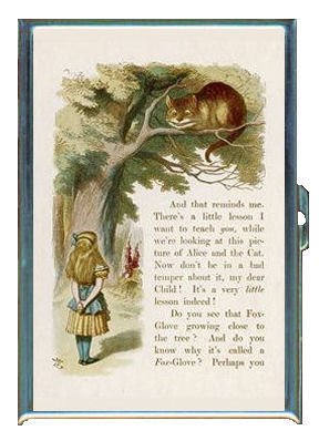 ID CREDIT CARD HOLDER OR CIGARETTE CASE: ALICE IN WONDERLAND CHESHIRE CAT BY PENNY SILVER