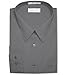 Biagio Men's 100% Cotton Solid Charcoal Grey Dress Shirt w/Convertible Cuffs