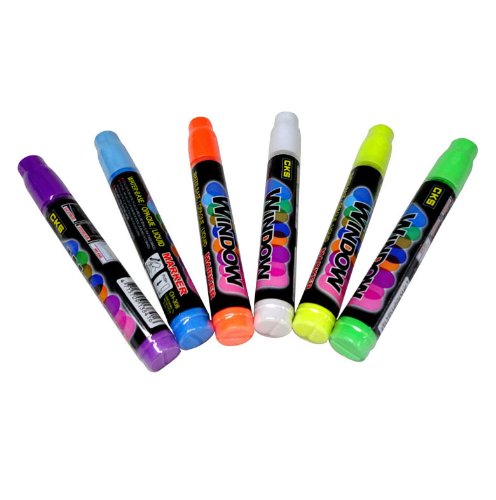 Wholesale lots 2 Sets 6 Colors/Set Markers Pen for LED Writing Message Board