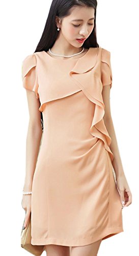 Clack ワンピース ドレス 結婚式 二次会 披露宴 パーティー フォーマル アシンメトリー フリル デザイン レディース 【正規品】