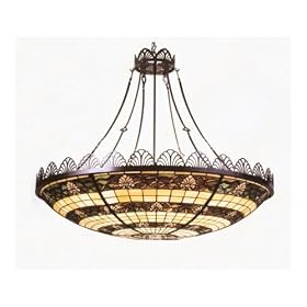 25 Inch W Shell Inverted Pendant Ceiling Fixture by Meyda