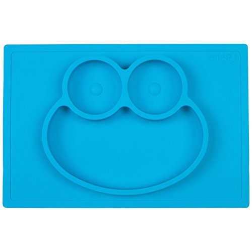 Galaxy 1 Piece Frog Silicone Placemat & Tray, Blue