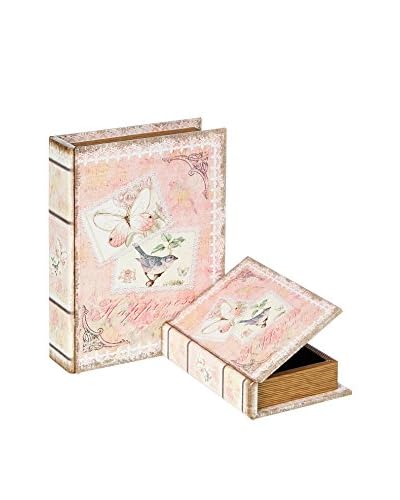 NATURA ACCENT Set Scatola A Libro 2 pezzi Birds
