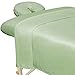 ForPro Professional Collection Premium Microfiber 3-Piece Massage Sheet Set, Sage, Ultra-Light, Stain, and Wrinkle-Resistant, Includes Flat, Fitted Sheet and Massage Face Rest Cover