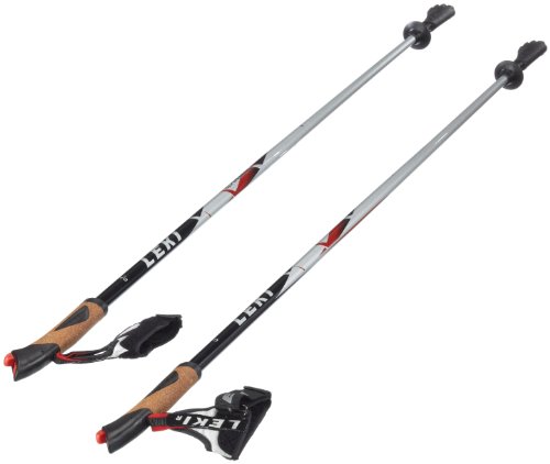 LEKI 092527 Flash Trigger 1 Bâtons de marche nordique Argent/ Noir/ Rouge 110 cm