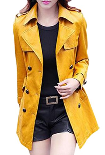 (ビグッド)Bigood トレンチ コート ロング レディースジャケットチェスターコートアウターシンプル トップス ロングライダースジャケット 秋 冬 OL スリム