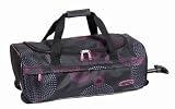Frenzy, Fireworks, world's lightest ultra light flight bag carry on wheeled luggage holdlall, fits 55x 40 x20cm ryan air/easy jet - only 1kg, 53x29x20cm exact dimension, 29L capacity (Black)