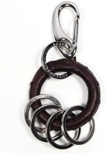 CIAMBELLA - Italian Leather Key Chain, Espresso