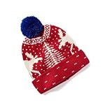 オールドネイビー OLD NAVY/ パターンポンポンビーニー ムース レッド 小物 S/M【並行輸入】