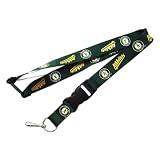 Oakland A s Athletics Clip Lanyard Keychain Id Ticket - Green