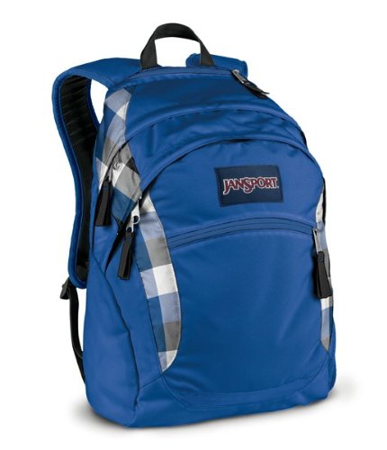 JanSport Wasabi Backpack (Blue Streak Block Check) On Sale