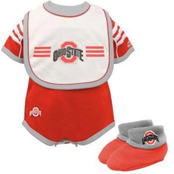 Ohio State Buckeyes Adidas Infant 3 Piece Creeper Set - Toddler (18 Months)