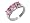 Ladies Sterling Silver Pink Cubic Zirconia 3 Stone Ring  Size M