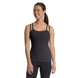 Zobha Women's Double Strap Tank, Phantom Heather, 10
