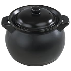 Joyce Chen J90-0704 6-Quart Stoneware Chinese Cooking Pot, Black