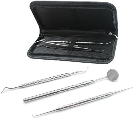 Efrank Dental Kit - Includes Tarter Scraper/Scaling Instrument, Dental Toothpick, Mouth Mirror - Professional Surgical Grade Dentist Approved Tools