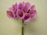 41e50JmYi2L. SL160  2 LAVENDER Mini Calla Lily Foam Flower Stem Bundles Artificial Wedding
