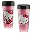 Vandor 18051 Hello Kitty Plastic Travel Mug, Pink, 16-Ounce