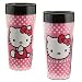 Vandor 18051 Hello Kitty Plastic Travel Mug, Pink, 16-Ounce