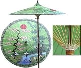 Asian Spring 7 Foot Patio Umbrella With Base - Spring Green
