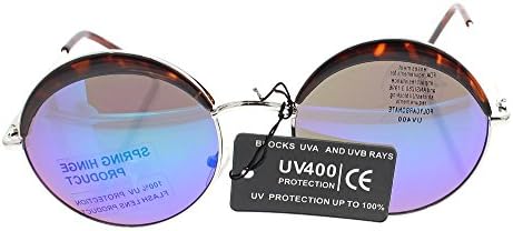 Polycarbonate Blue Flash Lens Sunglasses Silver Frame - Tortoise Shell Black - Assorted Styles