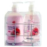 New - 2pc Caddy - Strawberry Hand Cleanser & Lotion Case Pack 36 - 7308087